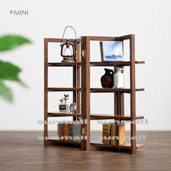 【1点のみ販売】【3色選択可】【Sサイズ】ミニチュア 木製 両扉本棚 ドールハウス 家具 DIY デ...