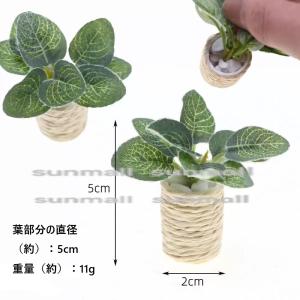 【1点販売】ミニチュア観葉植物 鉢付きフェイク...の詳細画像2