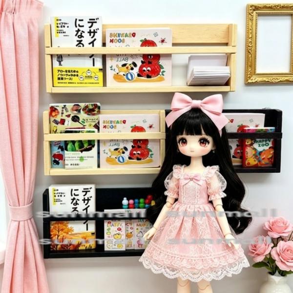 【1セット4点販売】【2色選択可】【2サイズ選択可】ミニチュア 本棚 ドールハウス 小物 ミニ家具 ...