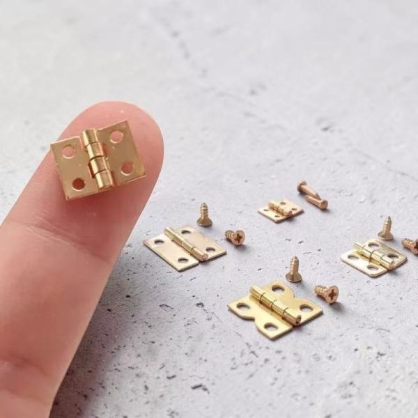 【1セット（ミニ蝶番10+ネジ40本）販売】【4タイプ選択】ミニ蝶番 ネジ40本付き 4タイプから選...