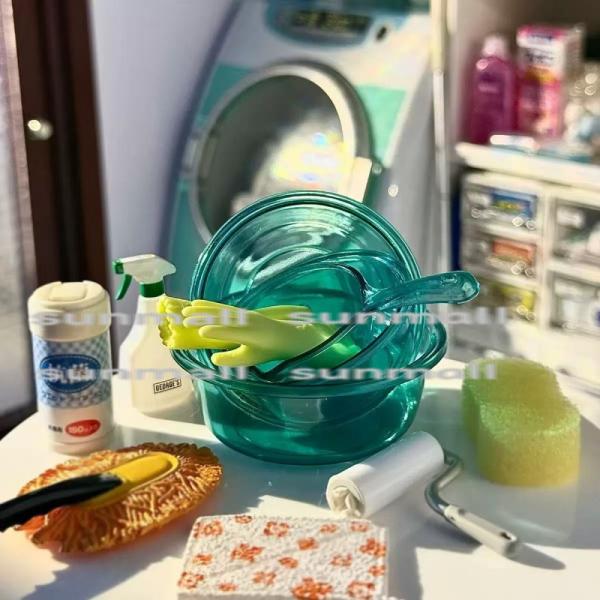 【1セット4点販売】【7色選択可】ミニチュア洗面ボウルセット 1/12 1/6対応 水差し付き ドー...