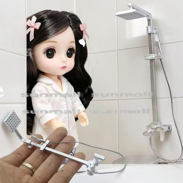 【1点販売】【2サイズ選択可】ミニチュア シャワーセット 1/12対応 ドールハウス バスルーム用 ...