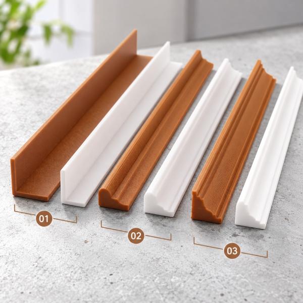 【1点販売】【3タイプ/2色から選択可能】ミニチュア 巾木 装飾モール 約20cm 1点 3タイプ ...