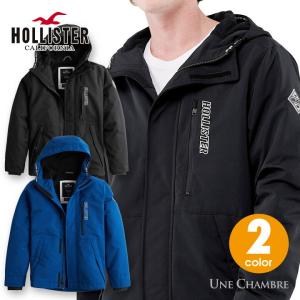 ホリスター メンズ フード付オールウェザー フリースラインドジャケット Hollister Hooded All-Weather Fleece Lined Jacket 2カラー：ブラック、ブルー｜unechambre