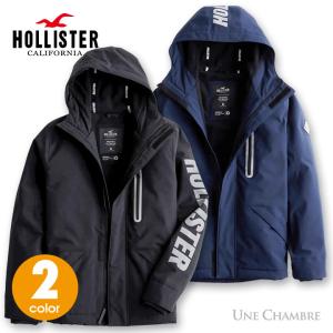 ホリスター メンズ フード付オールウェザー フリースラインドジャケット リフレクティブロゴ Hollister Hooded All-Weather Fleece Lined Jacket 2カラー