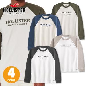 ホリスター メンズ ロゴグラフィック へビーウェイトラグラン長袖Tシャツ ロンT Hollister Logo Graphic Long Sleeve Tee 4カラー