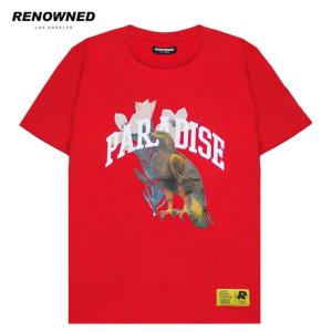 RENOWNED LA (リナウンド) PARADISE EAGLE TEE (RED) [Tシャツ/カットソー/トップス/グラフィック/ロゴ/UNISEX] [レッド]｜uneekbasemnt