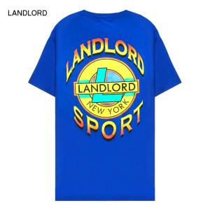 LANDLORD NEW YORK (ランドロード) LANDLORD SPORT T-SHIRT (BLUE) [Tシャツ/カットソー/トップス/グラフィック/ロゴ/UNISEX] [ブルー]｜uneekbasemnt