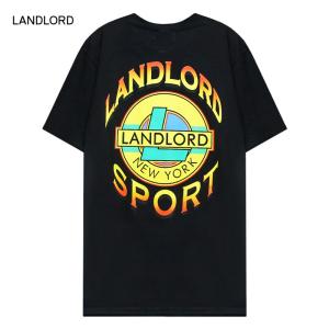LANDLORD NEW YORK (ランドロード) LANDLORD SPORT T-SHIRT (BLACK) [Tシャツ/カットソー/トップス/グラフィック/ロゴ/UNISEX] [ブラック]｜uneekbasemnt