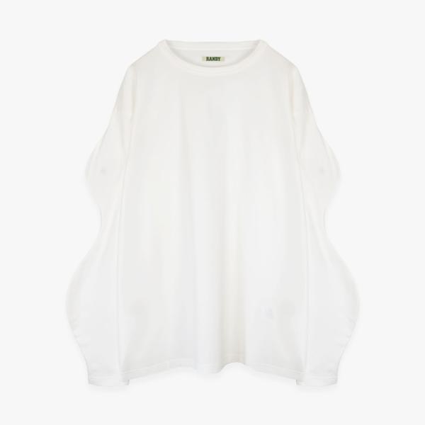 RANDY | MUSCLE BODY (WHITE) 長袖 ロングスリーブ カットソー 変形シルエ...