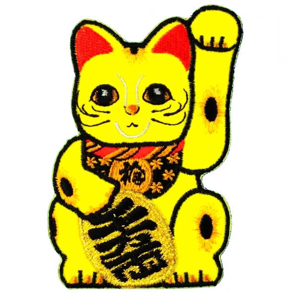 広島カープ 刺繍ワッペン 招き猫 黄色 (E-0002) カープユニフォーム CARP 広島東洋カー...