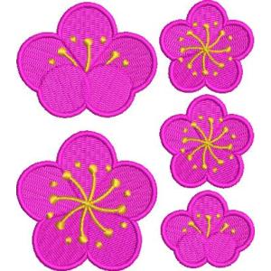 広島カープ 刺繍ワッペン 梅ピンク 5枚 (SS-0006) カープユニフォーム CARP 広島東洋...