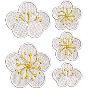 広島カープ 刺繍ワッペン 梅白 5枚 (SS-0008) カープユニフォーム CARP 広島東洋カー...