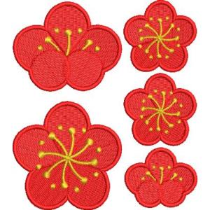 広島カープ 刺繍ワッペン 梅赤 5枚 (SS-0009) カープユニフォーム CARP 広島東洋カー...