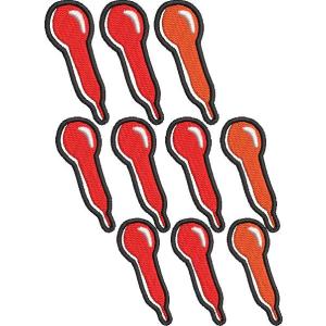 広島東洋カープ 東北楽天ゴールデンイーグルス 刺繍ワッペン ジェット風船 赤オレンジ2色 10枚 (...