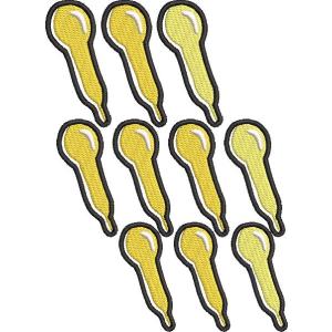 阪神タイガース 福岡ソフトバンクホークス 刺繍ワッペン ジェット風船 黄色2色 10枚 (SS-00...