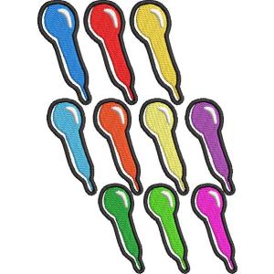 広島カープ 刺繍ワッペン ジェット風船 10色 10枚 (SS-0014) カープユニフォーム CA...