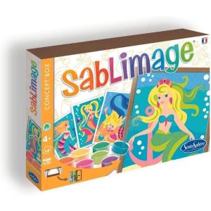 Sablimage サブリマージュ 砂絵 サンドアート セット フランス製 砂絵 （イラスト：マーメイド）コンセプトBOX 日本正規品 16色カラー 知育玩具 工作キット｜uni-stage358