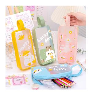 筆箱 ペンケース クリア 半透明 おしゃれ かわいい 小学校 シンプル 大容量 小学校 中学 高校 女子 取っ手付 韓国 化粧ポーチ 収納 文房具 ペンポーチ ふで箱 Jxg392 うにストア 通販 Yahoo ショッピング