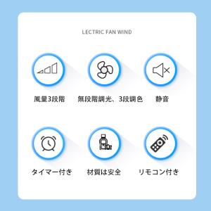 シーリングファンライト 調色調光 LED ファ...の詳細画像2