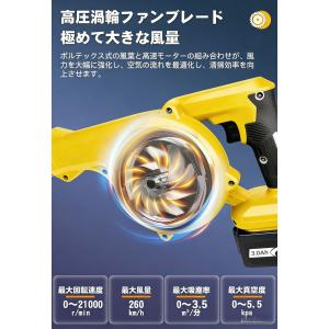 電動ブロワー強力 掃除ブロアー コードレスブロ...の詳細画像1
