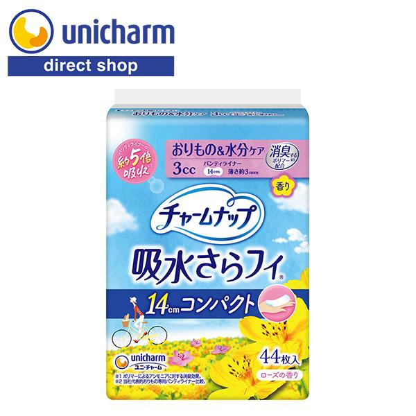 チャームナップ 吸水さらフィ パンティライナー コンパクト 3cc ローズの香り 44枚 ユニ・チャ...