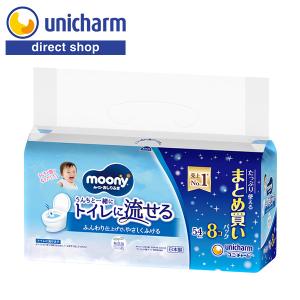 ムーニー おしりふき トイレに流せるタイプ 詰替 54枚×8個 ユニ・チャーム公式ショップ