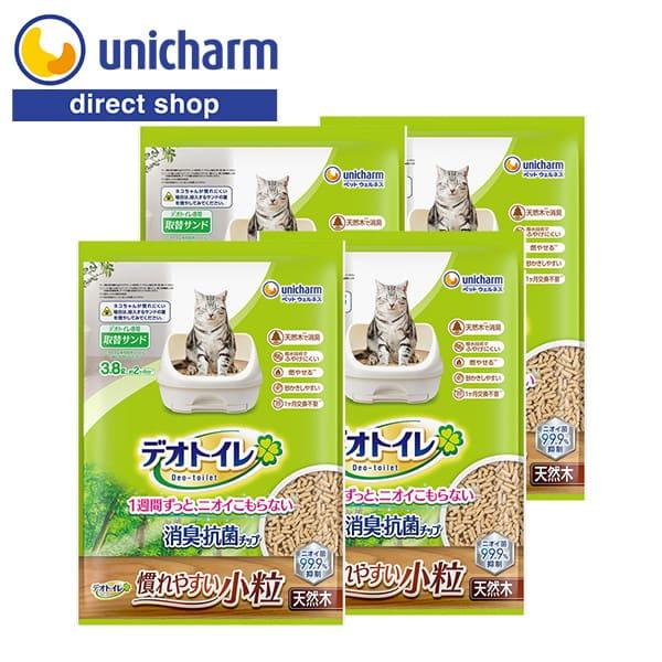 【ケース】デオトイレ消臭・抗菌チップ天然木 慣れやすい小粒 3.8L×4 ユニ・チャーム公式ショップ