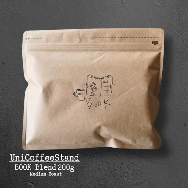 コーヒー豆 200g BOOK 中煎り 送料無料 珈琲豆 粉 自家焙煎 ブラジル ブレンド すっきり...