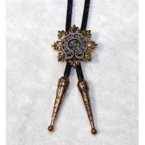 紐ループタイ ボロタイ アンティーク シルバー オオカミ 狼 ウルフ