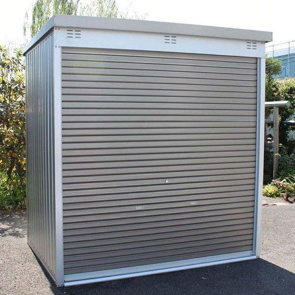 (法人様限定) 物置 屋外 倉庫 収納 シャッター付 ハイタイプ 自転車 ガレージ 鍵付 安全 ダイ...