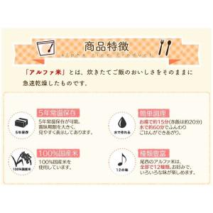 非常食 セットアルファ米 尾西 米 ご飯 6種...の詳細画像2