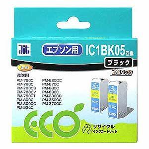 再生リサイクルインクカートリッジ 黒 2個セット JIT-E05B2P インクジェットプリンタ用
