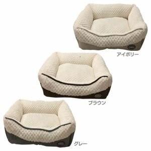 在庫限り 犬 ベッド ペット パピードリーム スクエアベッド Sサイズ サンメイト (D) グレー ...