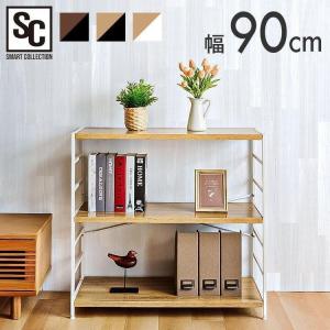 中古】 ウニコ オープンシェルフ ランバー ブラック×ブラウン 幅80cm 5