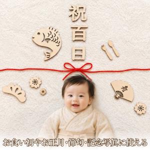 お食い初め 百日祝い 木製 レターバナー 12...の詳細画像2