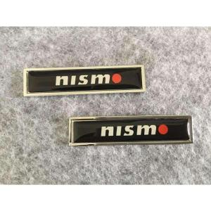 送料無料　16★nissan 日産 nismo用★2枚セット カーステッカー エンブレム プレート 金属製 フェンダーバッジ シール 強粘着力