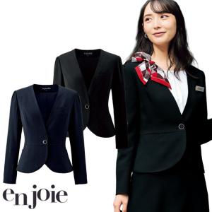 ジョア ワンピース 61520 アンジョア 受付 事務服 ベージュ 七分袖