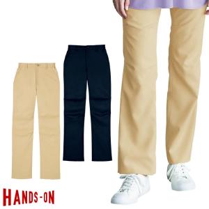 パンツ HL2685 レディース SS〜3L ベージュ チノパン 脇ゴム ズボン