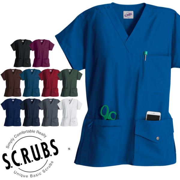 6ポケットトップ スクラブ Z1J15 兼用 手術衣 メンズ レディース SCRUBS スマートスク...
