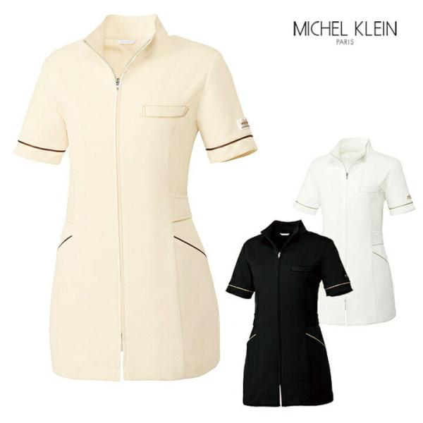 ミッシェルクラン チュニック MK-0023 レディース ストレッチ 制菌 白衣 医療 病院 制服 ...