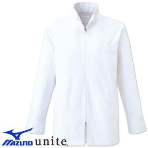ミズノ MIZUNO ハーフコート 医療 白衣 MZ-0056 メンズ 長袖 制菌 S〜3L 診察衣 ジャケット ドクター