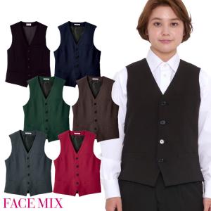 ベスト 男女兼用 FV1700U 飲食店 ユニフォーム SS〜5L ブラック