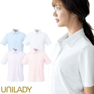 17・19号 半袖ニットブラウス 事務服 ノーアイロン レディース U82150 UNILADY オフィスウェア 仕事服 制服 ユニフォーム｜uniform-bt