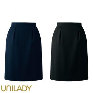 フレア スカート 事務服 U9338 ストレッチ オールシーズン ネイビー