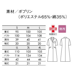 白衣 51-002 レディース 半袖 おしゃれ...の詳細画像3