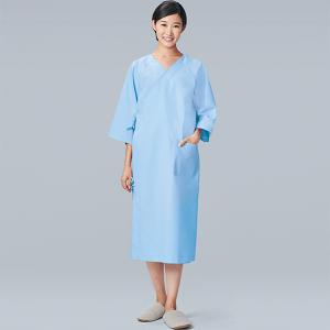 検診衣 224-91 男女兼用 七分袖 ガウンタイプ 人間ドック