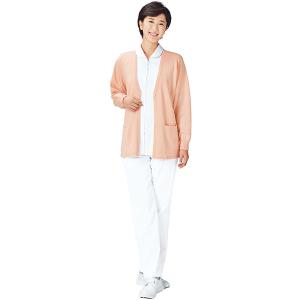 カーディガン 220-91 レディース 長袖 制菌 ロング丈