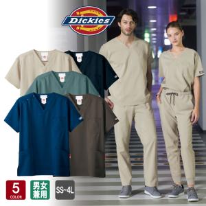 スクラブ ディッキーズ 7072SC Dickies 白衣 メンズ レディース 男女兼用 ストレッチ 医療用スクラブ 医療 メディカル クリニック フォーク