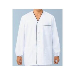男性用デザイン白衣 FA-375 長袖 ホワイト 料理衣 調理衣